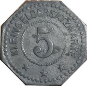 5 Pfennig - Regen Anton Wieninger, Germany,  reverse image