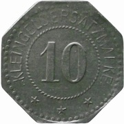 10 Pfennig - Regen Josef Schrank Goldwaren and Uhrengeschäft, Germany,  reverse image