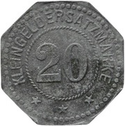 20 Pfennig - Regen Anna Roth Waldbeeren and Pilze Grosshandlung, Germany,  reverse image