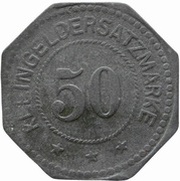 50 Pfennig - Regen Anna Roth Waldbeeren and Pilze Grosshandlung, Germany,  reverse image