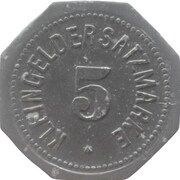 5 Pfennig - Regensburg, Germany, 1917 reverse image