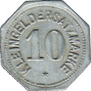 10 Pfennig - Regensburg, Germany, 1917 reverse image