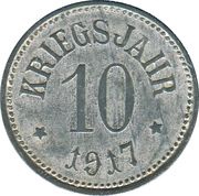 10 Pfennig - Rehau, Germany, 1917 reverse image