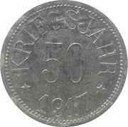 50 Pfennig - Rehau, Germany, 1917 reverse image