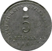 5 Pfennig - Reichenbach Wohltätigkeits and Pflegeanstalt obverse image