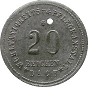 20 Pfennig - Reichenbach Wohltätigkeits and Pflegeanstalt obverse image