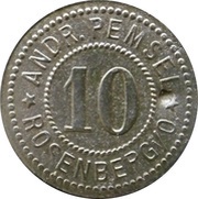 10 Pfennig - Rosenberg i. O. Andr. Pemsel obverse image