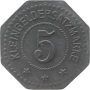 5 Pfennig - Rosenheim, Germany, 1917 reverse image