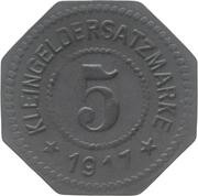 5 Pfennig - Rosenheim, Germany, 1917 reverse image