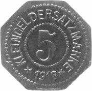 5 Pfennig - Rosenheim, Germany, 1918 reverse image