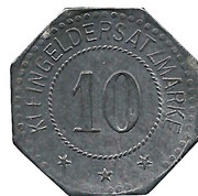 10 Pfennig - Rosenheim, Germany, 1917 reverse image