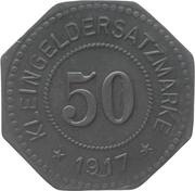50 Pfennig - Rosenheim, Germany, 1917 reverse image