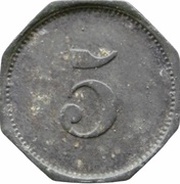 5 Pfennig - Roth Heinrich Lades, Germany,  reverse image
