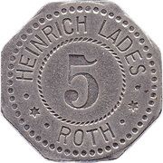 5 Pfennig - Roth Heinrich Lades obverse image
