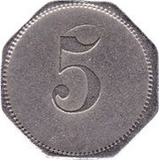 5 Pfennig - Roth Heinrich Lades, Germany,  reverse image