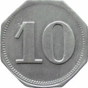 10 Pfennig - Roth Heinrich Lades, Germany,  reverse image
