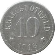 10 Pfennig - Roth bei Nürnberg, Germany, 1918 reverse image