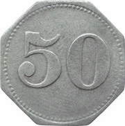 50 Pfennig - Roth Heinrich Lades, Germany,  reverse image