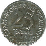 25 Pfennig - Rothenburg ob der Tauber Herterich Bruñen obverse image