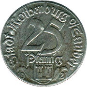 25 Pfennig - Rothenburg ob der Tauber Spital Bastei obverse image