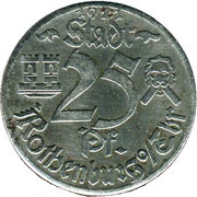 25 Pfennig - Rothenburg ob der Tauber Herterich Bruñen obverse image