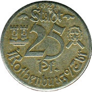 25 Pfennig - Rothenburg ob der Tauber Spital Bastei obverse image