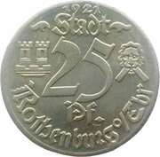 25 Pfennig - Rothenburg ob der Tauber St. Wolfgang obverse image