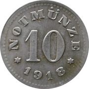 10 Pfennig - Schauenstein H. Heye Glasfabrik, Germany, 1918 reverse image
