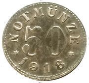 50 Pfennig - Schauenstein H. Heye Glasfabrik, Germany, 1918 reverse image