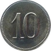 10 Pfennig - Scheinfeld, Germany, 1921 reverse image