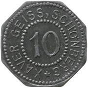 10 Pfennig - Schönberg Xaver Geiss obverse image