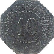 10 Pfennig - Schönberg, Germany, 1917 reverse image