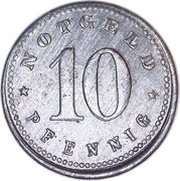 10 Pfennig - Schrobenhausen, Germany, 1917 reverse image