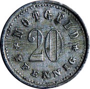 20 Pfennig - Schrobenhausen, Germany, 1917 reverse image