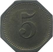 5 Pfennig - Schwabach Ph. Benj Ribot KGL. Bayer. Hofseifenfabrik, Germany,  reverse image