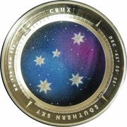5 Dollars - Elizabeth II 4th Portrait - Southern Sky - Crux - Domed Silver, Australia, 2012 reverse image