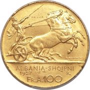 100 Franga Ari Zog; Prova obverse image