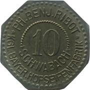 10 Pfennig - Schwabach Ph. Benj Ribot KGL. Bayer. Hofseifenfabrik obverse image