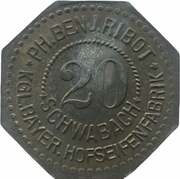 20 Pfennig - Schwabach Ph. Benj Ribot KGL. Bayer. Hofseifenfabrik obverse image