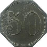 50 Pfennig - Schwabach Ph. Benj Ribot KGL. Bayer. Hofseifenfabrik, Germany,  reverse image