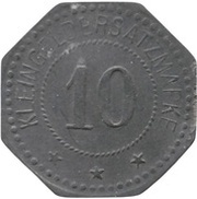 10 Pfennig - Schwandorf Bayerische Braunkohlen-Industrie A.G., Germany,  reverse image