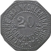 20 Pfennig - Schwandorf Bayerische Braunkohlen-Industrie A.G. obverse image