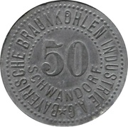 50 Pfennig - Schwandorf Bayerische Braunkohlen-Industrie A.G. obverse image