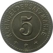 5 Pfennig - Schweinfurt Bayrische Schuhfabriken A.-G., Germany,  reverse image