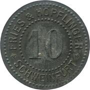 10 Pfennig - Schweinfurt Fries and Höpflinger obverse image