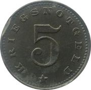 5 Pfennig - Simbach am Inn, Germany,  reverse image