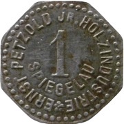 1 Pfennig - Spiegelau Ernst Petzold Jr. Holzindustrie obverse image