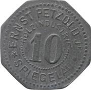 10 Pfennig - Spiegelau Ernst Petzold Jr. Holzindustrie obverse image