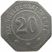 20 Pfennig - Spiegelau Ernst Petzold Jr. Holzindustrie, Germany,  reverse image