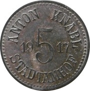 5 Pfennig - Stadtamhof Anton Knabl obverse image